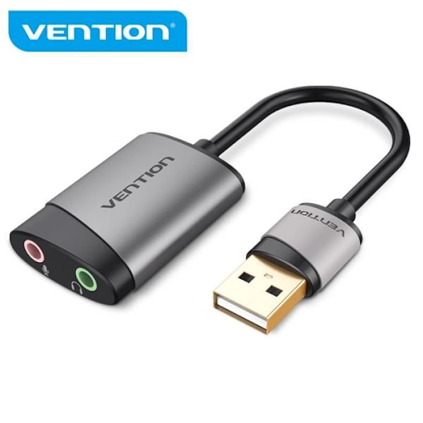 VENTION USB-ljudkort till extern 3,5 mm ljudadapter med mikrofon för PS4-hörlurar