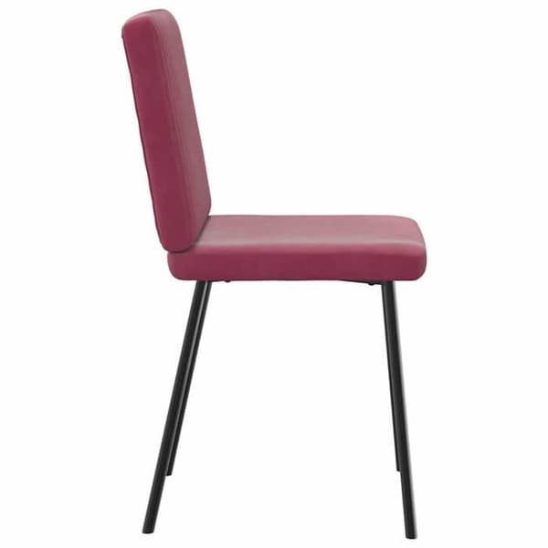 vidaXL Matstolar set om 2 Bordeaux Velour 4101191