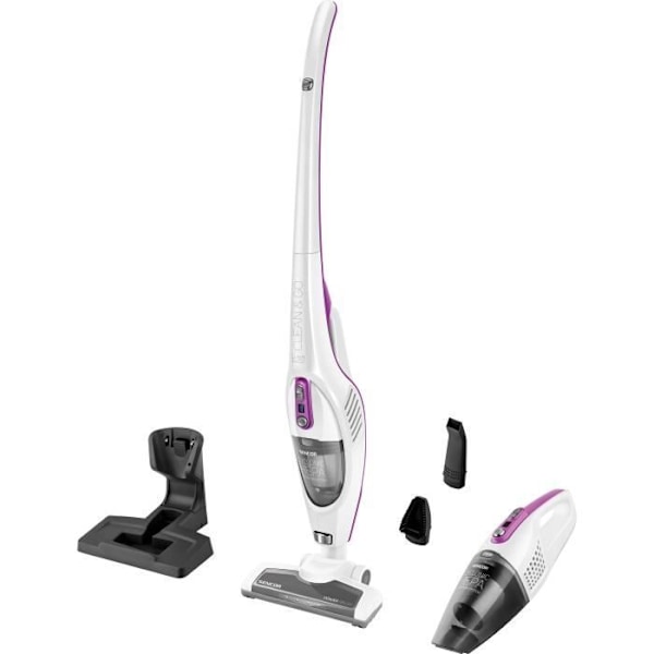 2-i-1 sladdlös stickdammsugare - SENCOR - SVC 7814VT - 110 W - 76 dB - 0,5 L - Vit / Lila vit och lila