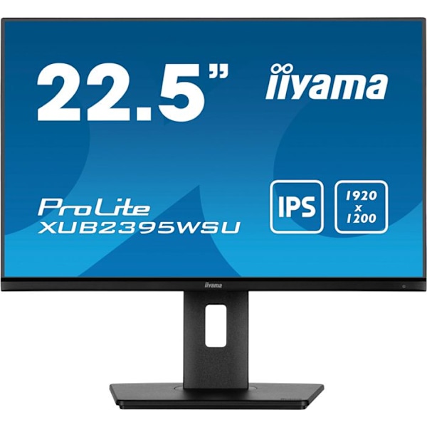 IIYAMA Skärm 23'' LED IPS 16:10 4ms1920x1080 VGA HDMI DisplayPort USB Hub 13cm hög justerbar fot Pivot XUB2395WSU-B5 Svart