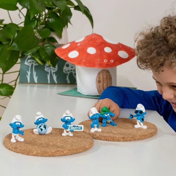 Figurin - SCHLEICH - Smurf - Vit - Barn - Unik färg Enfärgad