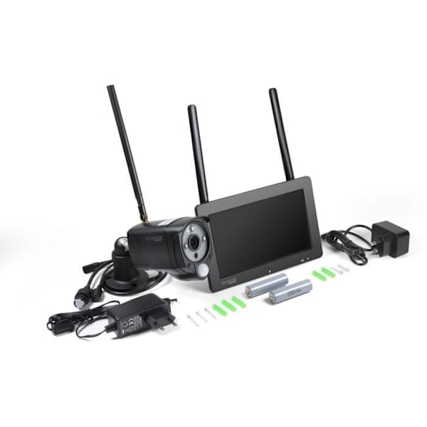 Technaxx TX-128 övervakningskamerasats med pekskärm Svart