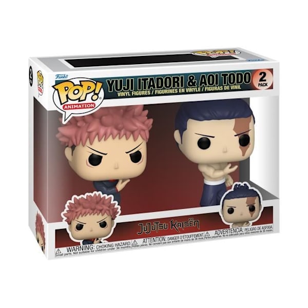 Figur - Funko - Jujutsu Kaisen 2PK - Yuji Itadori - Aoi Todo - Grå Flerfärgad