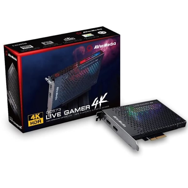 AVerMedia GC573, 240 fps, 480p,576p,720p,1080i,1080p,2160p, H.264+,H.265+, 208g, 125mm, 151mm