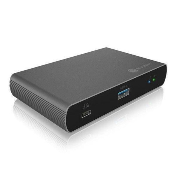 Dock Thunderbolt 4 - IcyBox - ICY BOX - 5-i-1 - 2 Videoutgångar 4k 60Hz - USB-C, USB 3.2 Gen