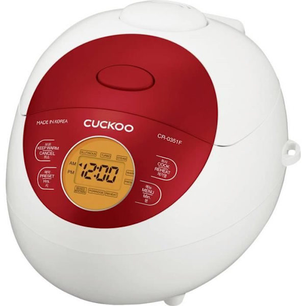 CUCKOO CR-0351F riskokare - Vit, Röd - Risfunktion - 0,54L - 425W vit röd