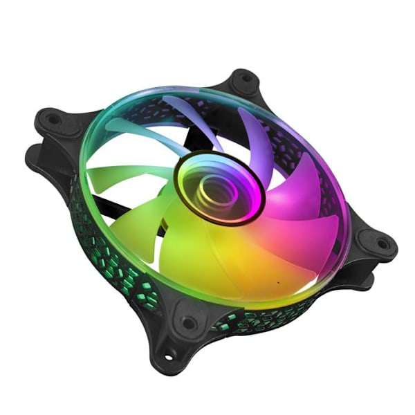 Set med 3 Mars Gaming MF-3D RGB PC-fodral fläktar - 12 cm - svart - TU Svart