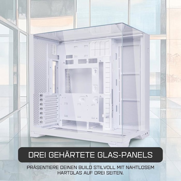 Chassi - Lian Li - O11 Vision kompakt - Vit - Kompakt - Elegant design