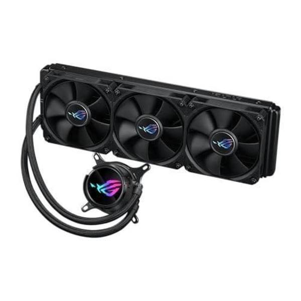 ASUS ROG Strix LC III 360 allt-i-ett CPU-vätskekylare med 360 roterbart vattenblock 7:e generationens V2 Asetek-pump Premium ROG-fläktar