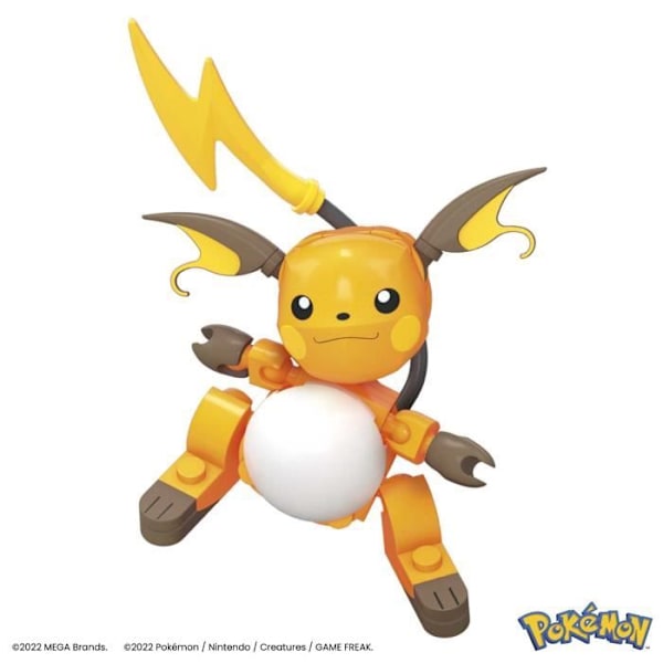 MEGA Pokémon-Pikachu byggset - Box med 3 ledade figurer (160 stycken) för barn HKT23 Flerfärgad