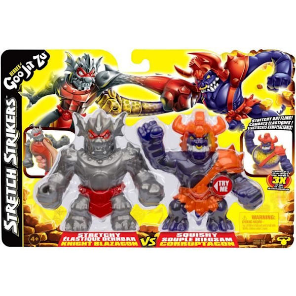Strikers Blaz vs Corr Figure Duo 11cm - HEROES OF GOO JIT ZU - Episk kamp med krigarrustning Lila