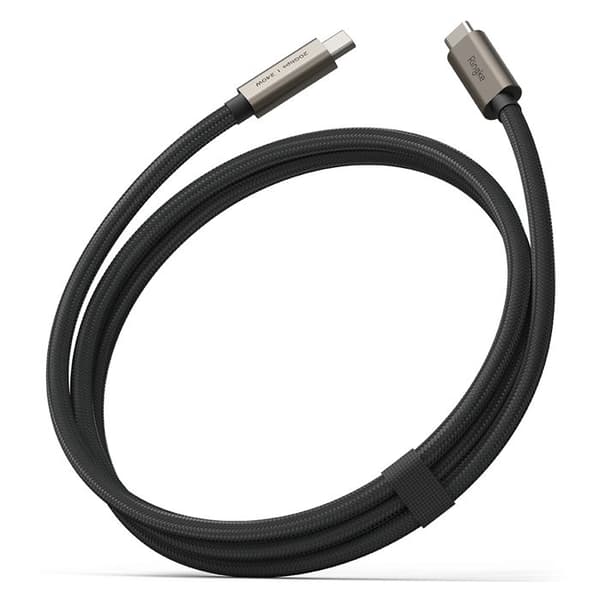 Data-kabel Typ-C till Typ-C, 240W, 1m - Ringke - Svart