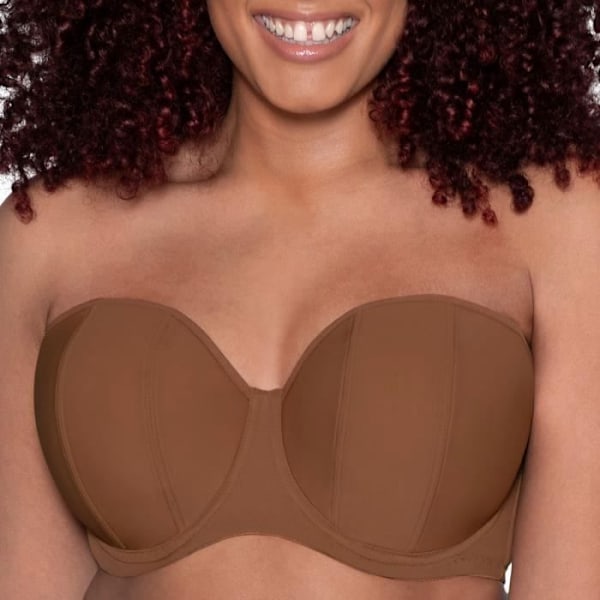 Soutien-gorge - Curvy Kate - Lyxig karamell - Generös byst - Stänger - Avtagbara axelband kastanj 90E