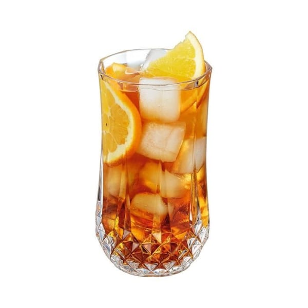 Vattenglas - Cristal d'Arques - Longchamp - Set om 6 - Transparent kristall - Diskmaskinssäker Transparent