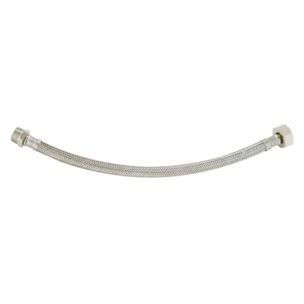 Set med 2 sanitetsflexibler - Hane 1/2" svängbar mutter 1/2" - L = 300mm - DN8 Grå