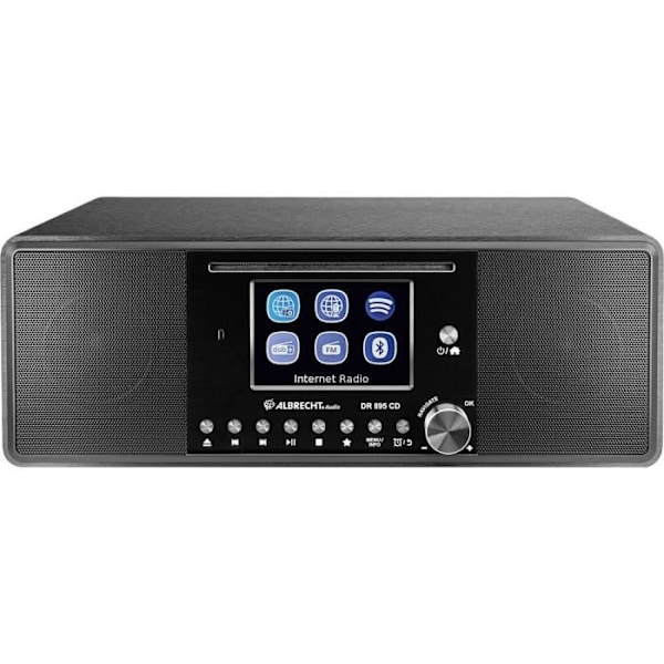 ALBRECHT DR 895 bordsradio - DAB+, FM, internetradio, CD, USB, WiFi svart Svart