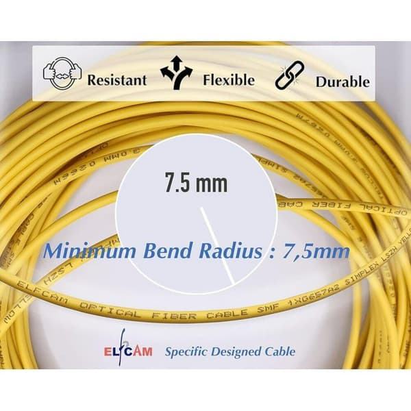 LC/APC till SC/UPC enkelriktad monomode fiberoptisk kabel, 9/125μm LSZH optisk patchkabel (REF: 19464) - 3M