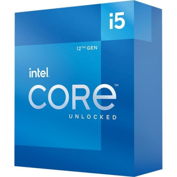 Processor - INTEL - Core i5-12600K - 10 kärnor (6P+4E) - Sockel LGA1700 - Chipset Series 600 - TDP 125W (BX8071512600K)