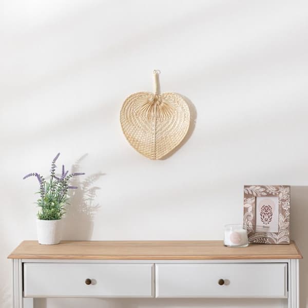 Fläkt "Folk bambu 30x39cm" beige