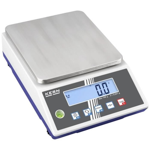 Kern PCB 10000-1-2023e precisionsvåg - Vit - Viktområde 10 kg - Läsbarhet 100 mg