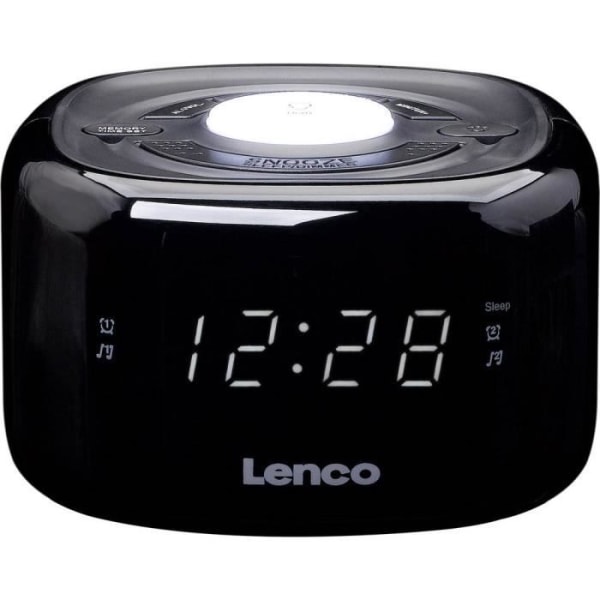 Lenco CR-12 FM klockradio svart