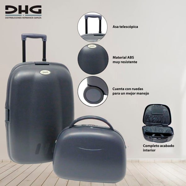 Dhg resväska set - HG140 - SET MED MALETA VAGN + NECESER ABS