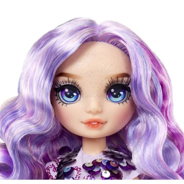 Rainbow High Fashion Doll with Slime Kit och Pet - Lila (lila) - 28cm Glitter Doll with Slime Kit Lila