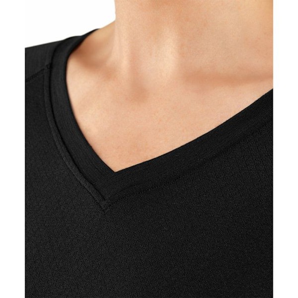 T-shirt med lång ärm - Falke - Wool-Tech Light - Merinoull - Bekväm - Svart svart XS