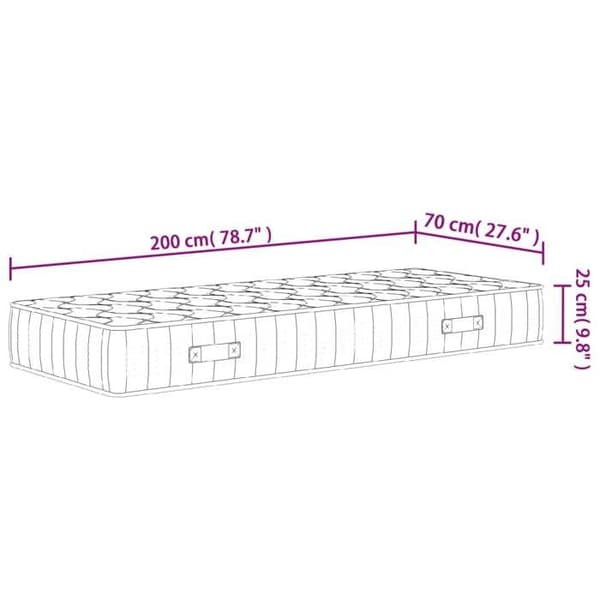 vidaXL Pocket Spring Madrass Medium Hårdhet 70x200 cm 372835