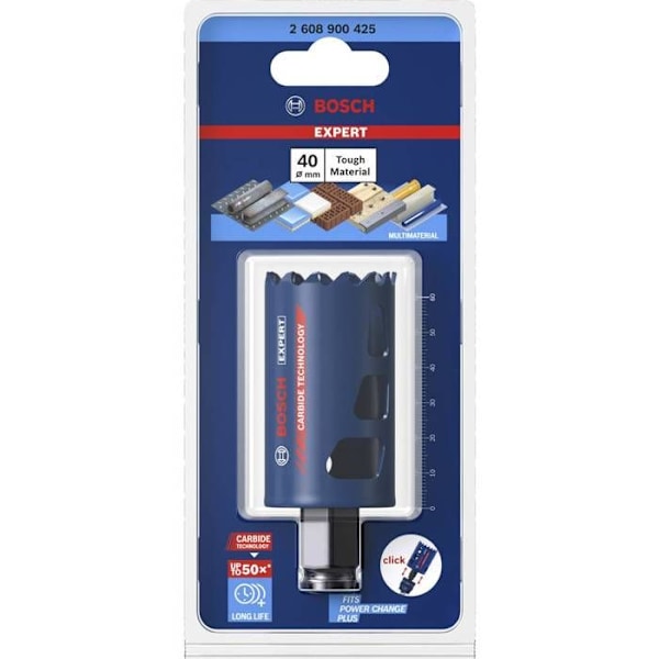 BOSCH Expert flermaterials hårdmetallhålsåg Ø40 mm - 2608900425