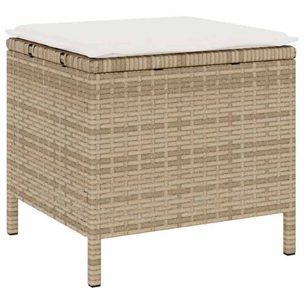 vidaXL Matgrupp för trädgård Beige polyrotting 42007913
