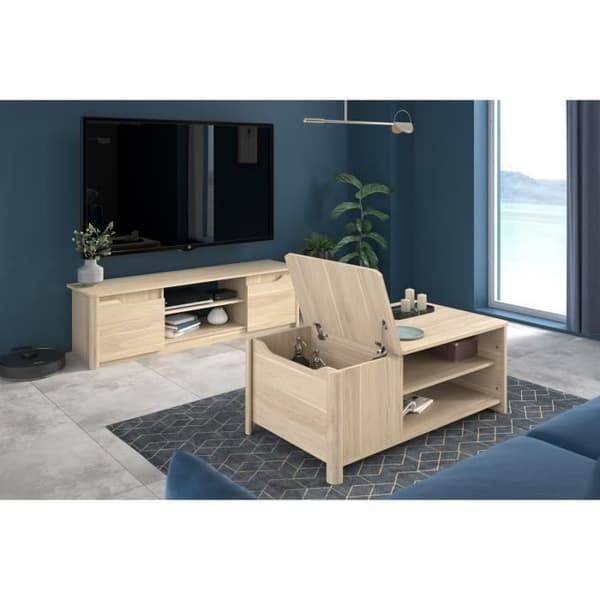 Soffbord BETTY - Ek - Rektangulär - 110 x 42 x 60 cm Ek