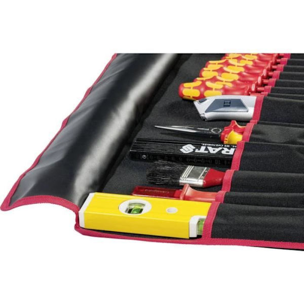 Verktygsfodral - Parat - BASIC Roll-Up Case - Svart - Mått 740x330x5 mm - Obeväpnad svart röd