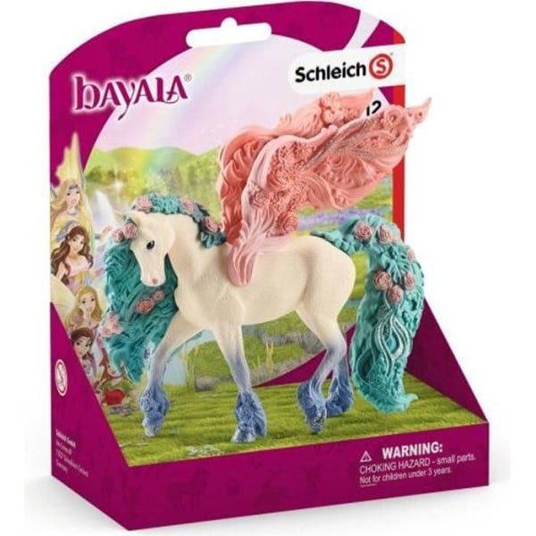 Pegasus statyett med blommor - SCHLEICH - Bayala - För barn - Flerfärgad Flerfärgad