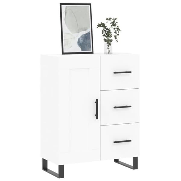 vidaXL Buffé vit 69,5x34x90 cm ingenjörsträ 830284