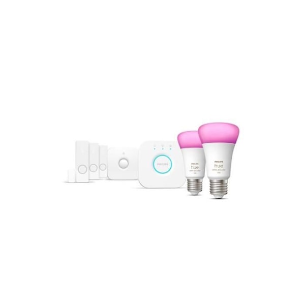 Anslutna glödlampor - PHILIPS HUE - E27 - Startkit - 2 glödlampor - Kontakt sensorer