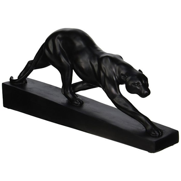 Staty - statuett Design toscano - EU6104 - Staty Art déco panter i lurande svart 7,5 x 42 x 19 cm