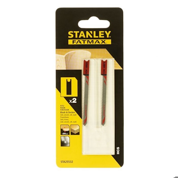Stanley 2 blad HCS böjskärande fäste U 2,00 x 75mm STA25532-XJ