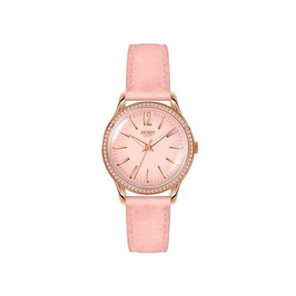 Kvinnotwatch - Henry London - HL34-SS-0202 - Kvarts - Läder - 34 mm Rosa