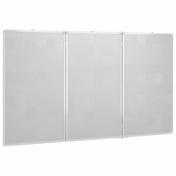 Fällbart magnetiskt whiteboard 150x100x1,7 cm aluminium Vit