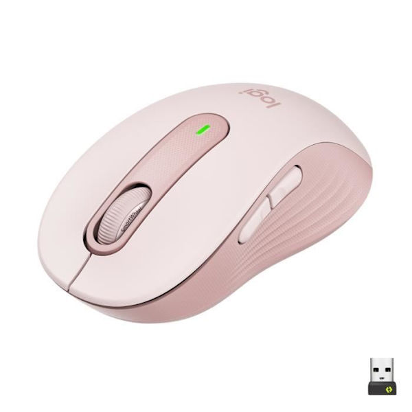 Mus - Trådlös - Logitech - Signature M650 - Högerhänt - Rosa