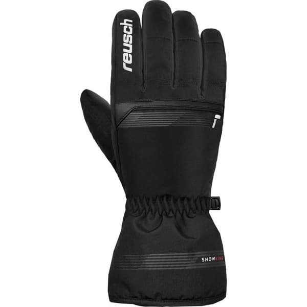 Skidhandskar - REUSCH - Snow King - Termisk isolering - Fleecefoder - Ergonomiska svart vit M