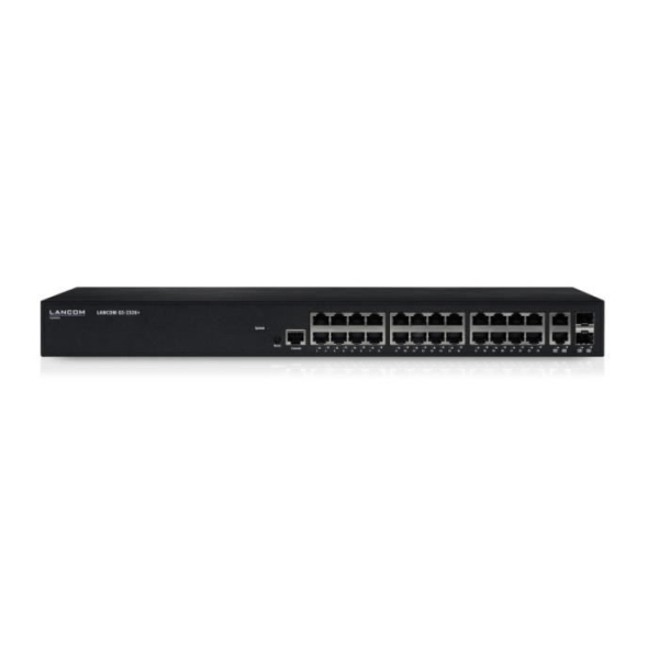 Nätverkshanterad switch - Lancom Systems - GS-2326+ - 24 Gigabit-portar - 2 SFP-moduler - 1U Svart