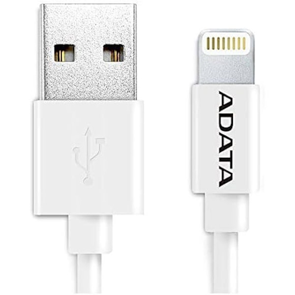 Lightning USB-kabel - ADATA - 1 m - MFi-certifierad - Ladda och synkronisera - Vit