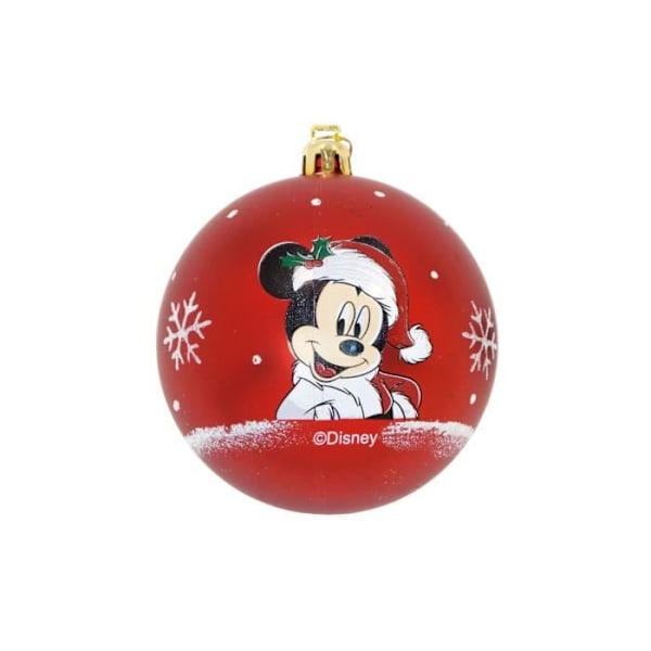 ARDITEX WD13422 Lot om 10 julgranskulor diameter 6cm från DISNEY-Mickey Röd