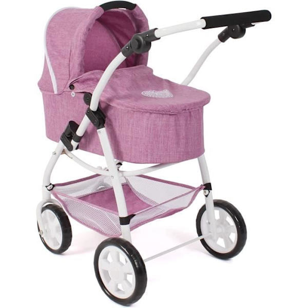 Dockvagn för dockor 3 i 1 EMOTION jeans rosa Rosa jeans