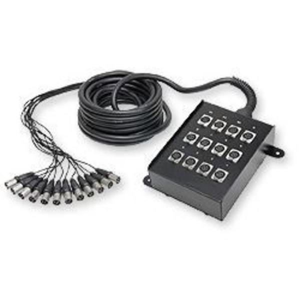 Scenkapsling 12 kanaler - ADAM HALL - Multipara K12C10 - Längd 10 meter - Svart