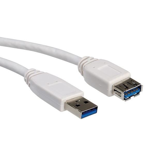 VALUE USB3.0-kabel - A-A, M/F, 1,8M - Dataöverföring - Svart