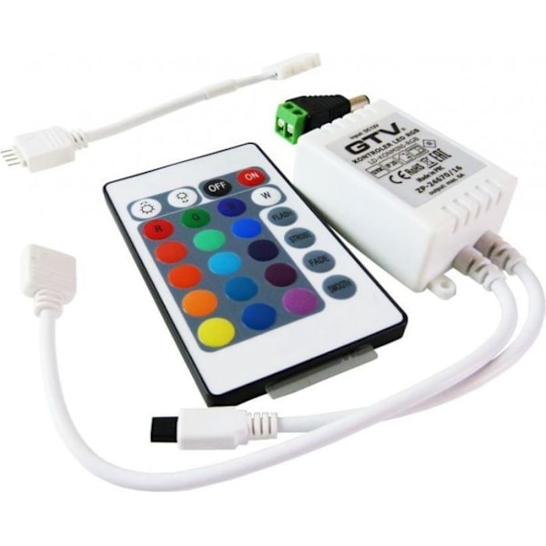 DMX-kontroller - DMX-modulatorer Gtv - LD-KONMINI-RGB - RGB LED-kontroller mini fjärrkontroll 12/24V ()