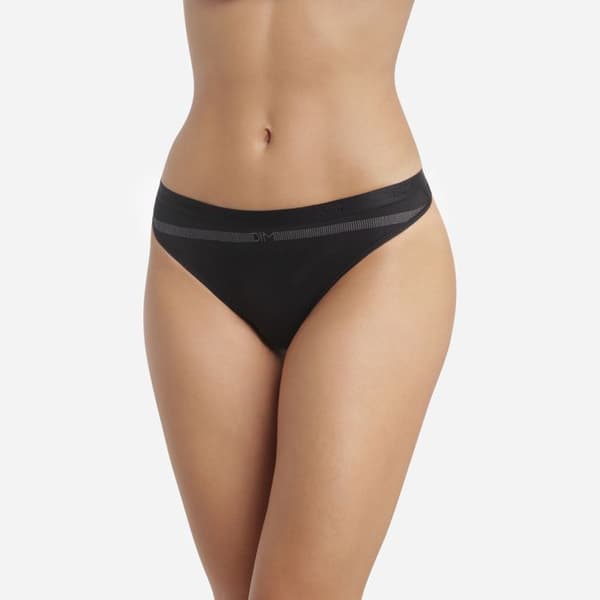 3-pack Stretch Bomull Stringtrosor Les Pockets Svart 40